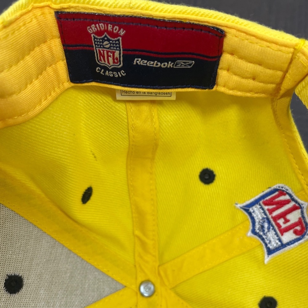 Reebok Pittsburgh Steelers NFL Gridiron Classic Retro Hat Yellow Black OSFA - Picture 4 of 5